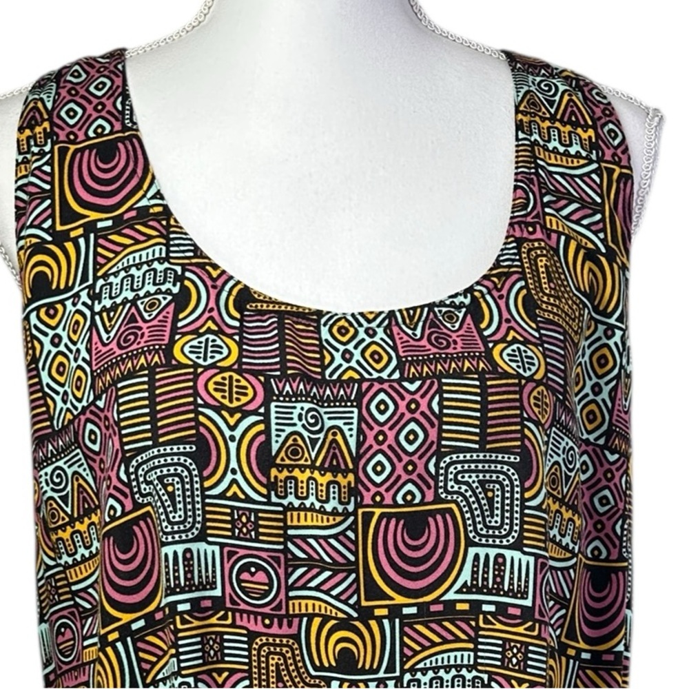 Kavu Colorful Geometric Midi Dress Size L - Picture 2 of 11